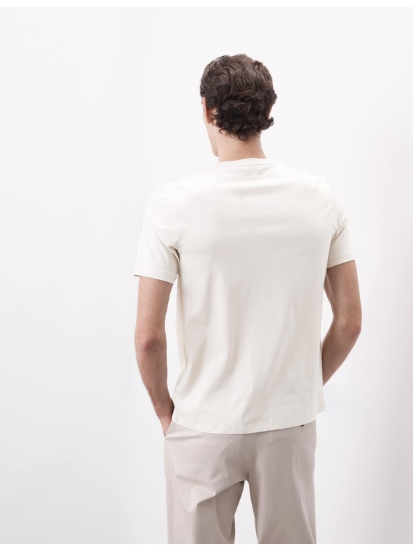 Marks & Spencer Tričko z prémiovej bavlny, úzky strih Marks & Spencer smotanové