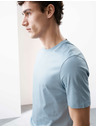 Marks & Spencer Tričko z prémiovej bavlny, úzky strih Marks & Spencer modré