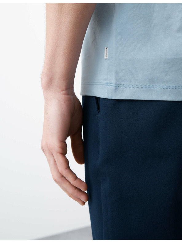 Marks & Spencer Tričko z prémiovej bavlny, úzky strih Marks & Spencer modré