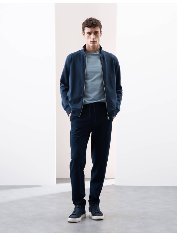 Marks & Spencer Tričko z prémiovej bavlny, úzky strih Marks & Spencer modré