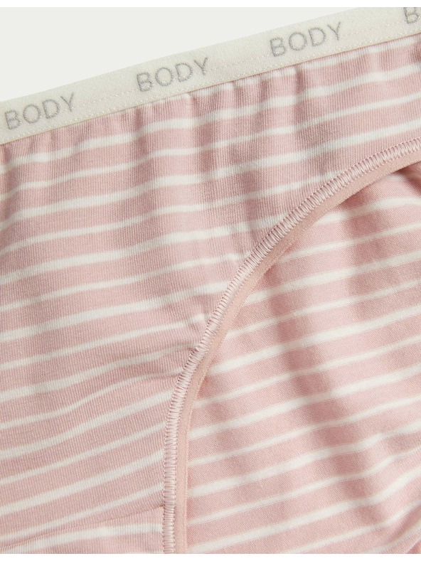 Marks & Spencer Bikinové nohavičky s vysokým podielom bavlny, sada 4 ks Marks & Spencer modrá