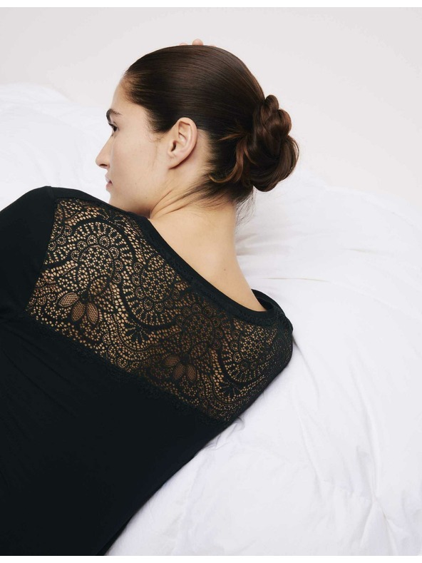 Marks & Spencer Nočna srajca s čipko Marks & Spencer črna