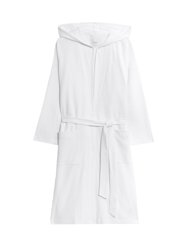 Marks & Spencer Udoben žerzej kopalni plašč z vaflastim vzorcem Marks & Spencer