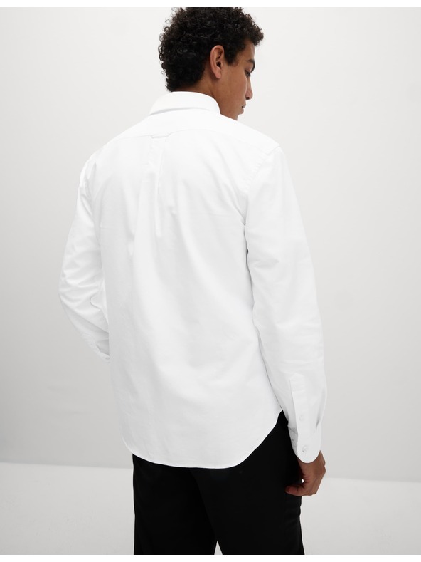 Marks & Spencer Košeľa Oxford užšieho strihu, z čistej bavlny Marks & Spencer biela