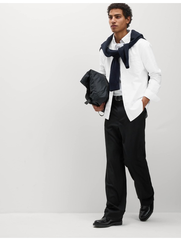 Marks & Spencer Košeľa Oxford užšieho strihu, z čistej bavlny Marks & Spencer biela