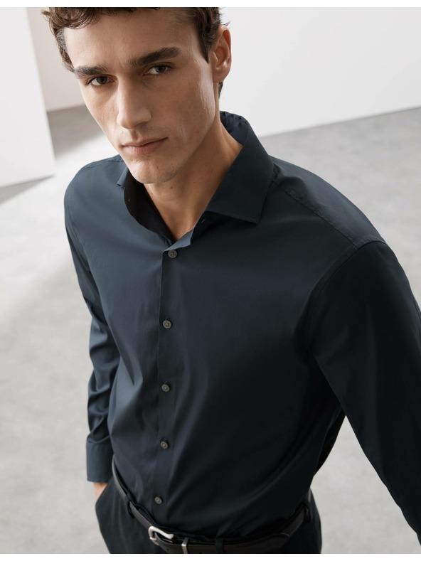 Marks & Spencer Srajca ozkega kroja Marks & Spencer mornarsko modra