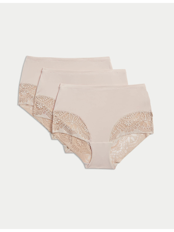 Marks & Spencer Nohavičky do pása Body Soft™, sada 3 ks Marks & Spencer béžová