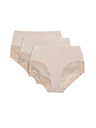 Marks & Spencer Nohavičky do pása Body Soft™, sada 3 ks Marks & Spencer béžová