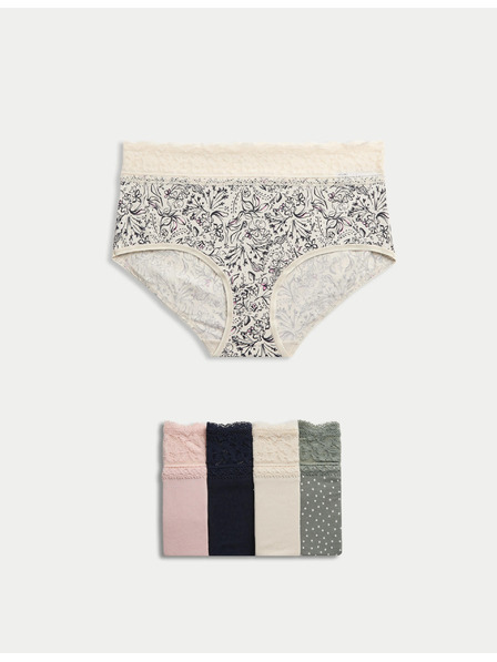 Marks & Spencer Kratke hlačke z visokim pasom 5 kosov Marks & Spencer zelena