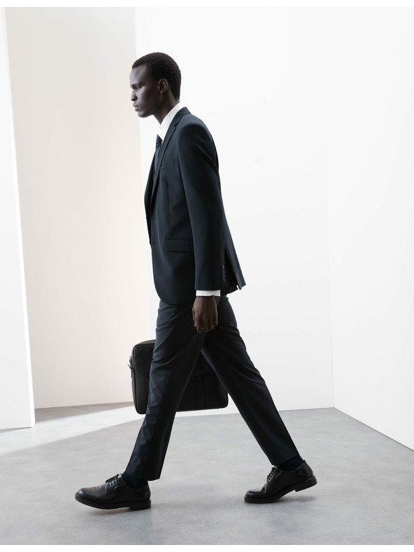 Marks & Spencer Rahlo zožene hlače iz mešanice volne Marks & Spencer