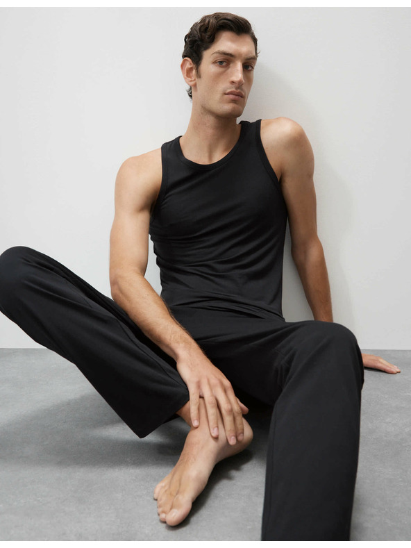 Marks & Spencer Majica brez rokavov iz bombaža Supima® in modala Marks & Spencer črna