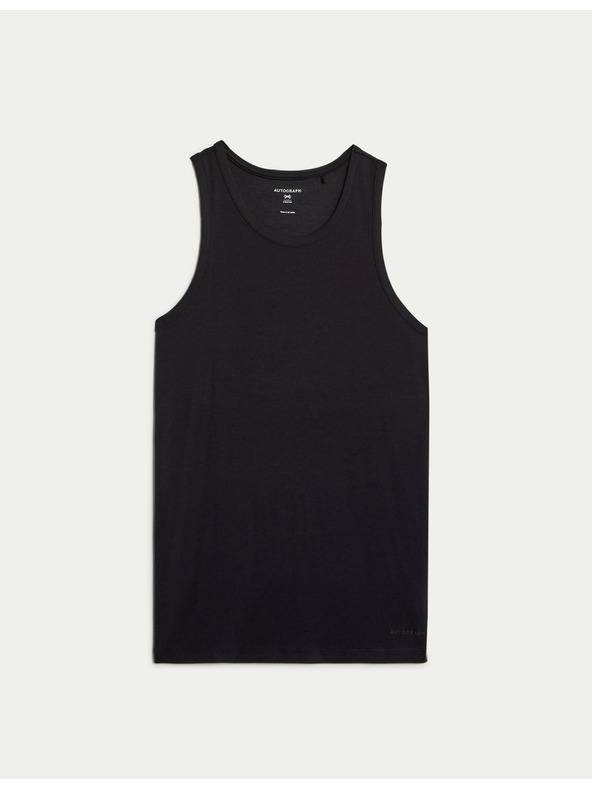 Marks & Spencer Majica brez rokavov iz bombaža Supima® in modala Marks & Spencer črna