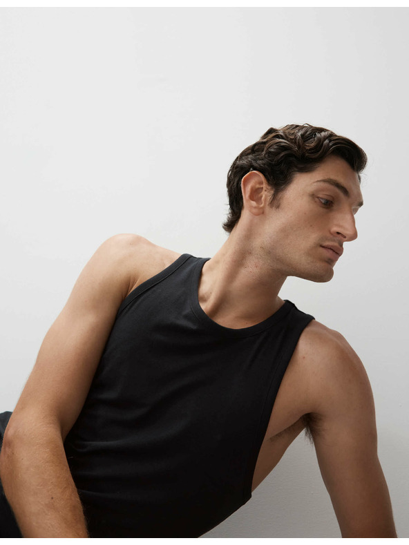 Marks & Spencer Majica brez rokavov iz bombaža Supima® in modala Marks & Spencer črna