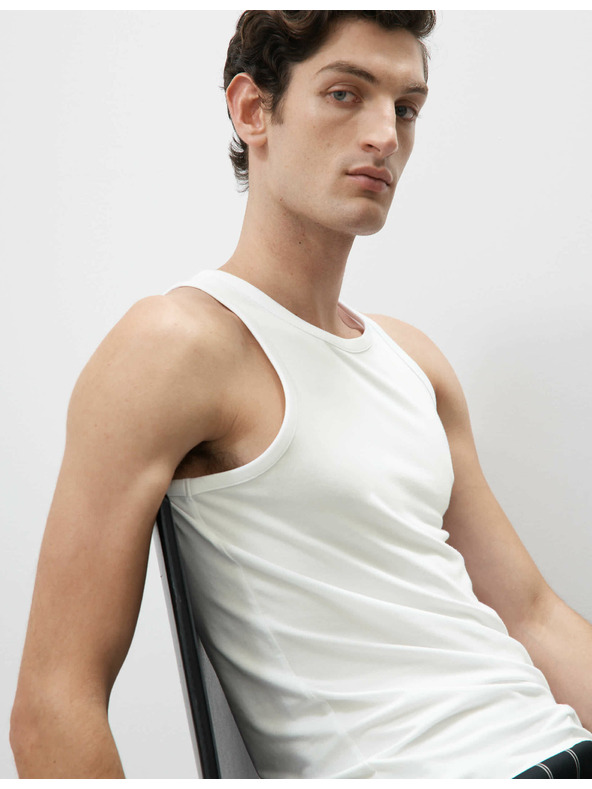 Marks & Spencer Majica brez rokavov iz bombaža Supima® in modala Marks & Spencer bela