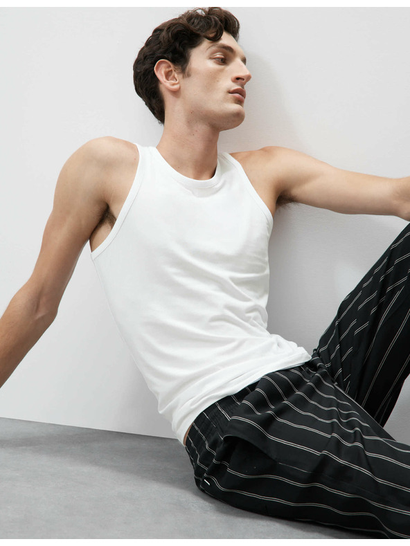 Marks & Spencer Majica brez rokavov iz bombaža Supima® in modala Marks & Spencer bela