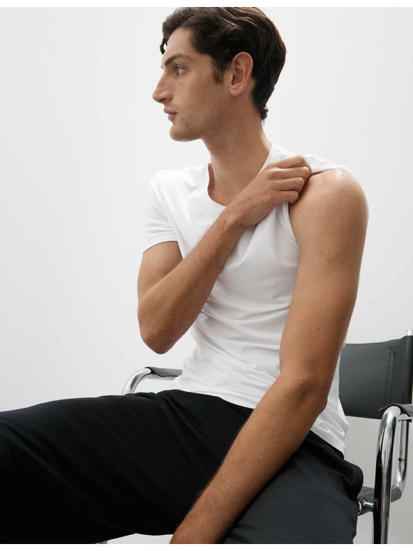 Marks & Spencer majica iz mešanice bombaža Supima® Marks & Spencer bela