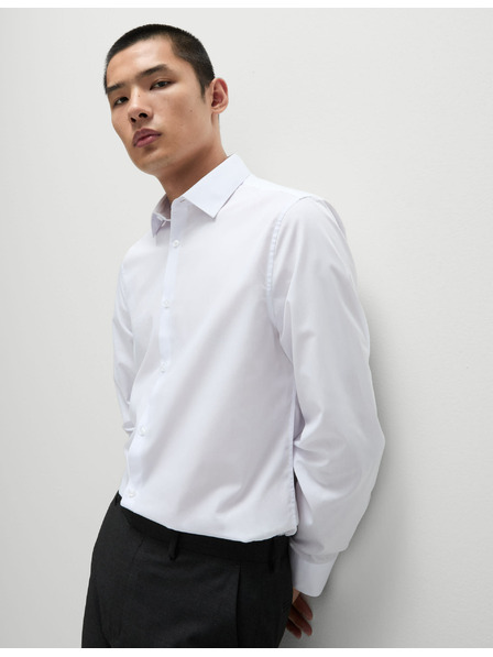 Marks & Spencer Srajca tankega kroja, enostavna za likanje Marks & Spencer bela