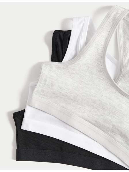 Marks & Spencer Zgornji del majice s kratkimi rokavi iz visokega bombaža, 3 kosi (6-16 let) Marks & Spencer siva