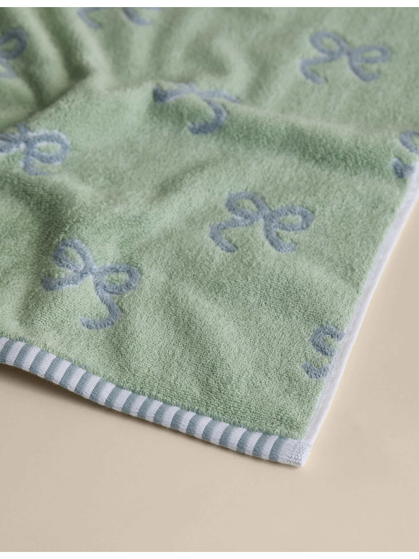 Marks & Spencer Brisača iz čiste bombaže z pentljo Marks & Spencer zelena