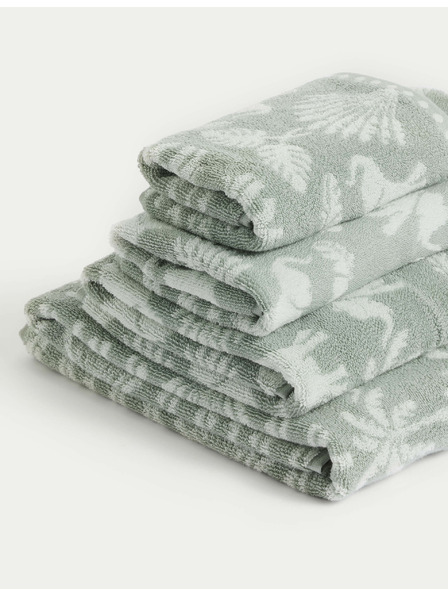 Marks & Spencer Brisača iz čiste bombaže z motivom slona in palm Marks & Spencer zelena