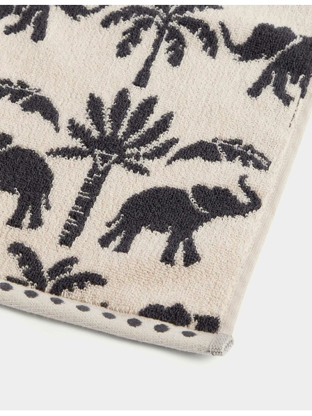 Marks & Spencer Brisača iz čiste bombaže z motivom slona in palm Marks & Spencer siva