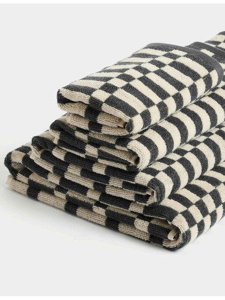 Marks & Spencer Brisača iz čiste bombaže z geometrijskim vzorcem kock Marks & Spencer siva