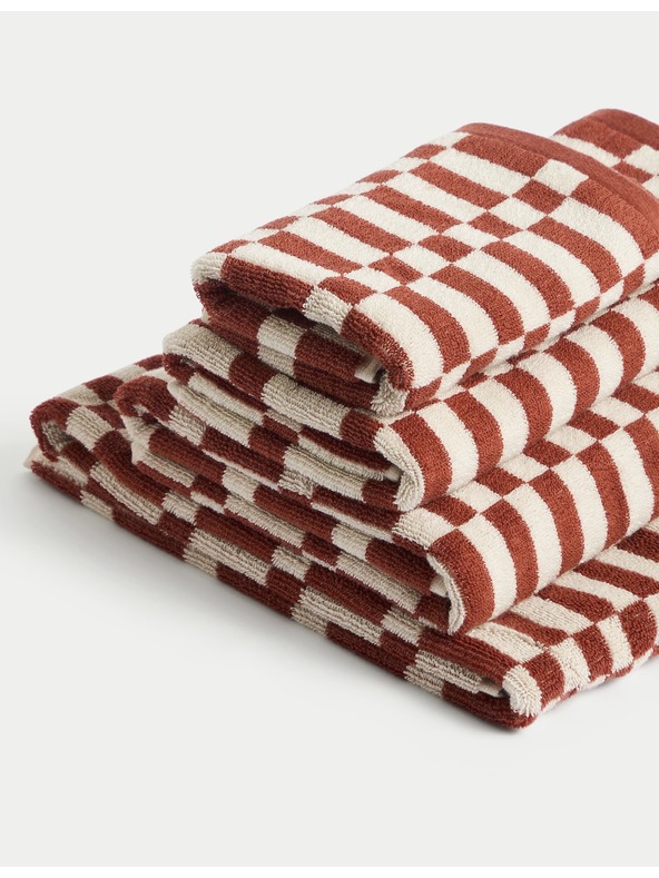 Marks & Spencer Brisača iz čiste bombaže z geometrijskim vzorcem kock Marks & Spencer siva