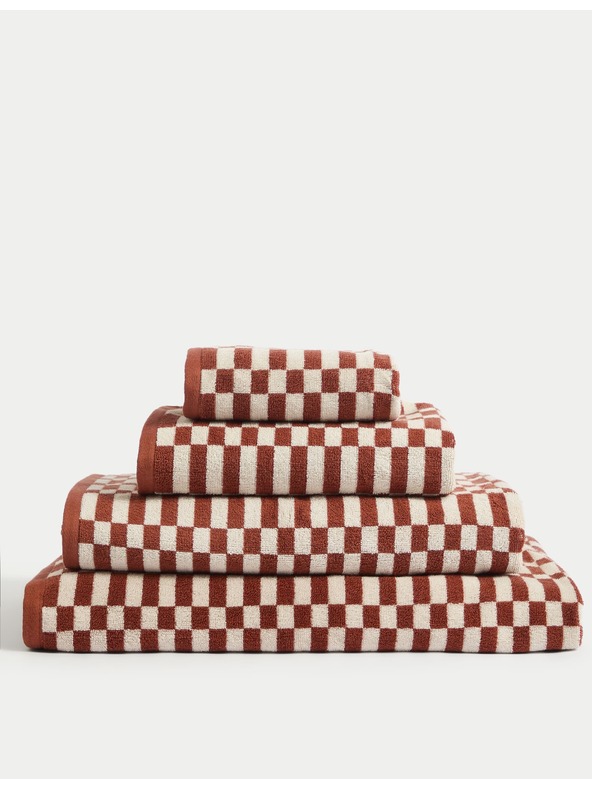 Marks & Spencer Brisača iz čiste bombaže z geometrijskim vzorcem kock Marks & Spencer siva