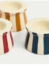 Marks & Spencer Set 3 progastih keramičnih držal za čajne sveče Marks & Spencer večbarven