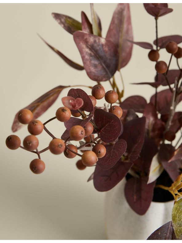 Marks & Spencer Umetna jesenska ureditev v keramičnem lončku Marks & Spencer bela