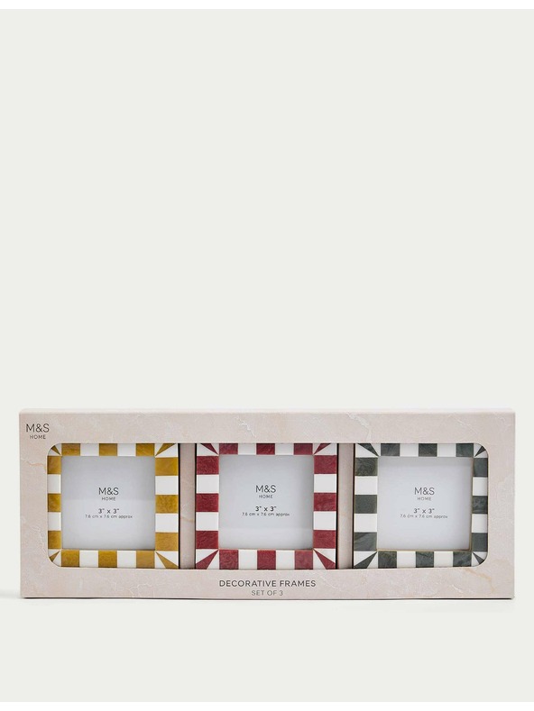 Marks & Spencer Set 3 foto okvirjev 8 x 8 cm Marks & Spencer večbarven