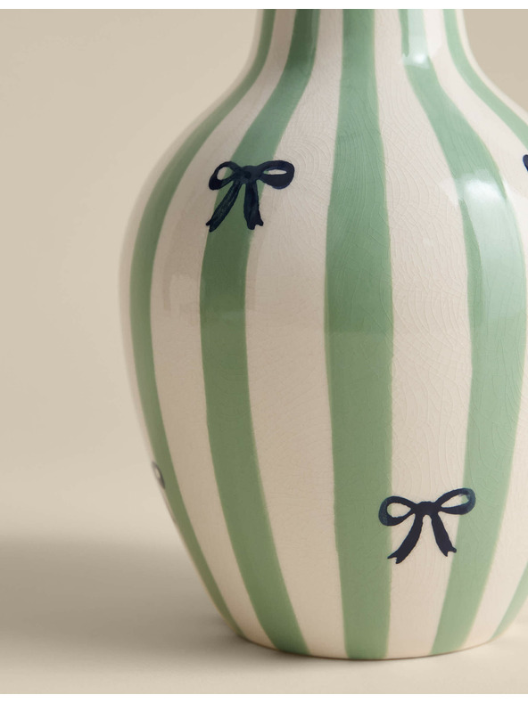 Marks & Spencer Progasta keramična vaza z razpokano glazuro Marks & Spencer zelena