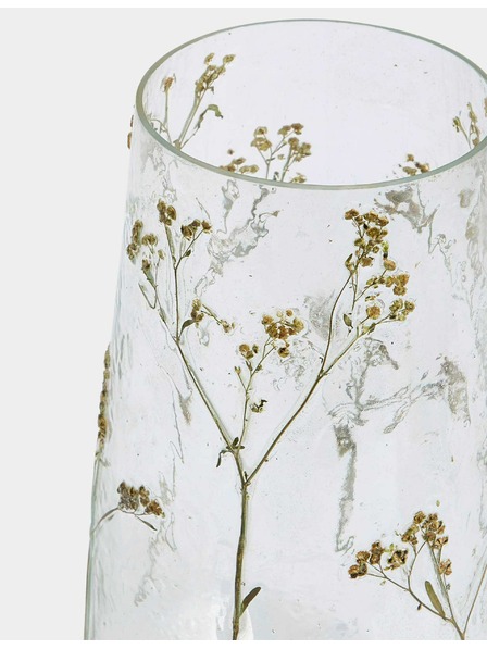 Marks & Spencer Steklena vaza z motivom cvetja Marks & Spencer bež