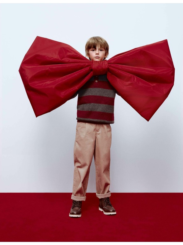 Marks & Spencer Nagubane chino hlače z visokim deležem bombaža (6-16 let) Marks & Spencer bež