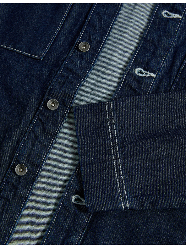 Marks & Spencer Džins srajca iz čistega bombaža (6–16 let) Marks & Spencer mornarsko modra