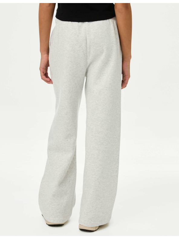 Marks & Spencer Široke hlače z visokim deležem bombaža (2–16 let) Marks & Spencer siva