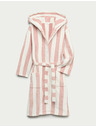 Marks & Spencer Prugasti kopalni plašč z kapuco, iz čiste bombaževine (9 mesecev – 10 let) Marks & Spencer rožnata