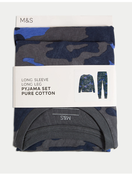 Marks & Spencer Maskirne pižame iz čiste bombaževine (6–16 let) Marks & Spencer modra