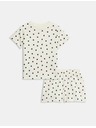 Marks & Spencer Pikčasto pižamo iz čiste bombažne tkanine (1–16 let) Marks & Spencer smetanova