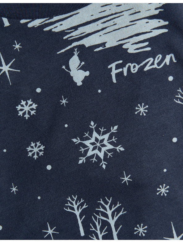 Marks & Spencer Pižama z motivom Disney Ledeno kraljestvo™, iz čiste bombažne tkanine (2–8 let) Marks & Spencer mornarsko modra