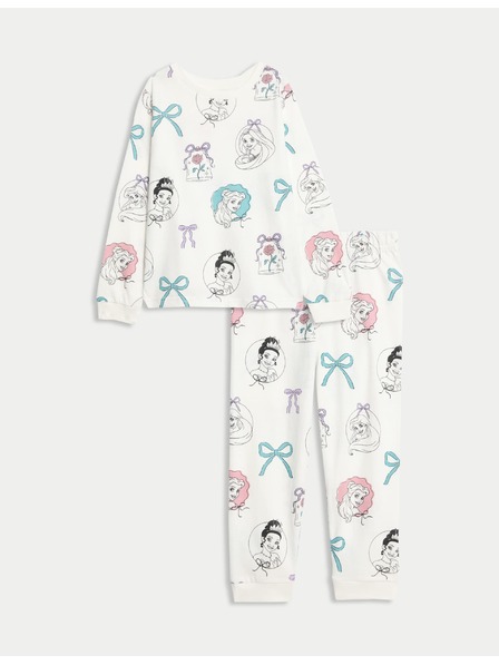 Marks & Spencer Pižama iz čiste bombažne tkanine Disney Princess™ (2-8 let) Marks & Spencer smetanova