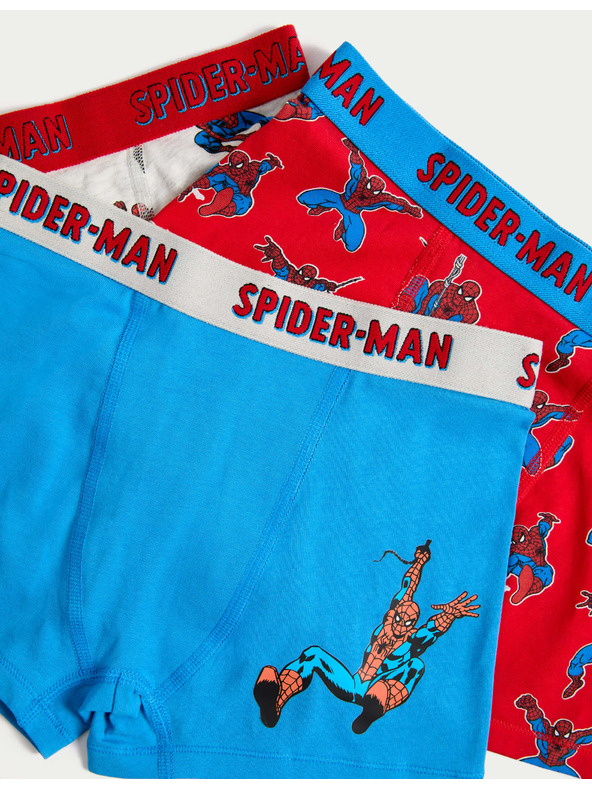 Marks & Spencer Boksarice z motivom Spider-Man™ z visokim deležem bombaža, 3 kosi v paketu (3-10 let) Marks & Spencer večbarvna