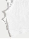 Marks & Spencer Brezšivne skrajšane topi z rebrastim vzorcem in okroglim izrezom (6-16 let), 2 kosa Marks & Spencer bela
