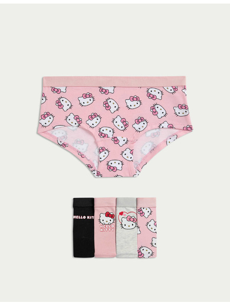 Marks & Spencer Kratke hlače Hello Kitty™ z visokim deležem bombaža, 5 kosov (5-16 let) Marks & Spencer večbarvna