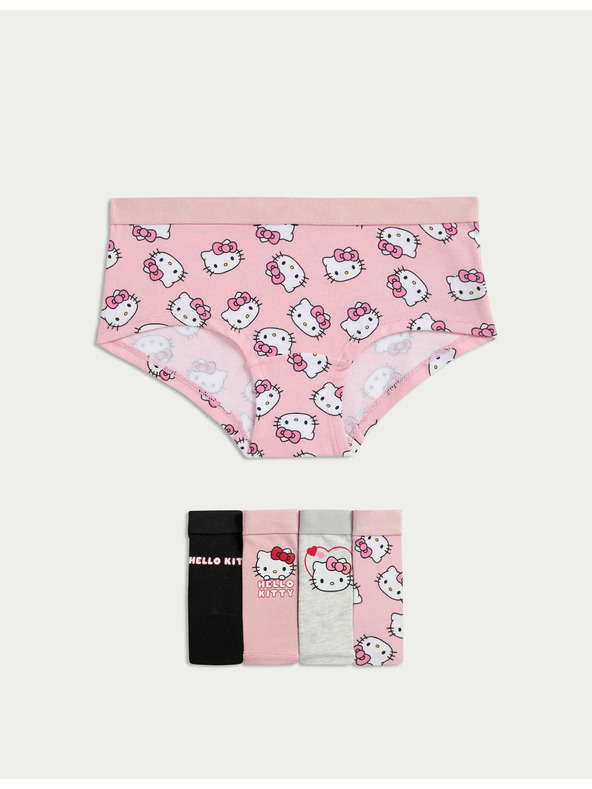 Marks & Spencer Kratke hlače Hello Kitty™ z visokim deležem bombaža, 5 kosov (5-16 let) Marks & Spencer večbarvna