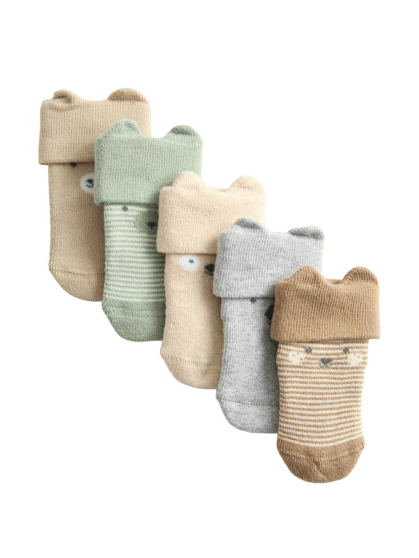 Marks & Spencer 5 parov nogavic z obrazi in visokim deležem bombaža Marks & Spencer večbarvna