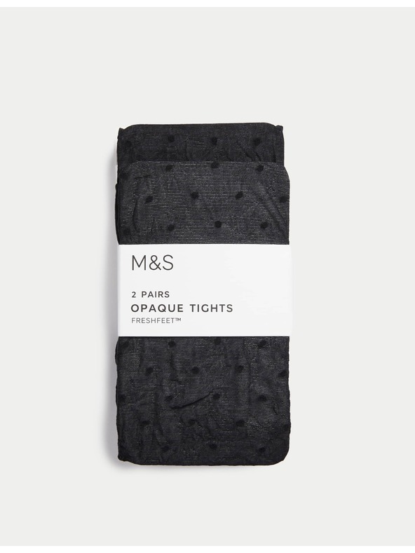 Marks & Spencer Neprosojen pikčast srajčni komplet, 2 kosa v pakiranju (2–14 let) Marks & Spencer črna