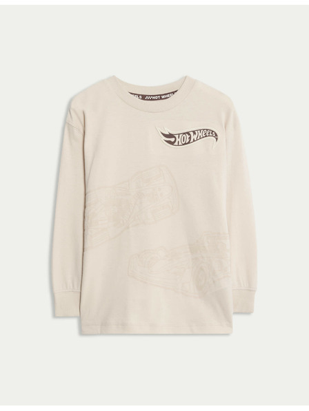 Marks & Spencer Top z motivom Hot Wheels™ iz čiste bombaževine (2–8 let) Marks & Spencer smetanova
