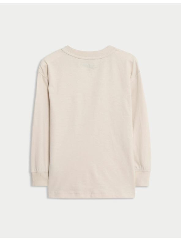 Marks & Spencer Top z motivom Hot Wheels™ iz čiste bombaževine (2–8 let) Marks & Spencer smetanova