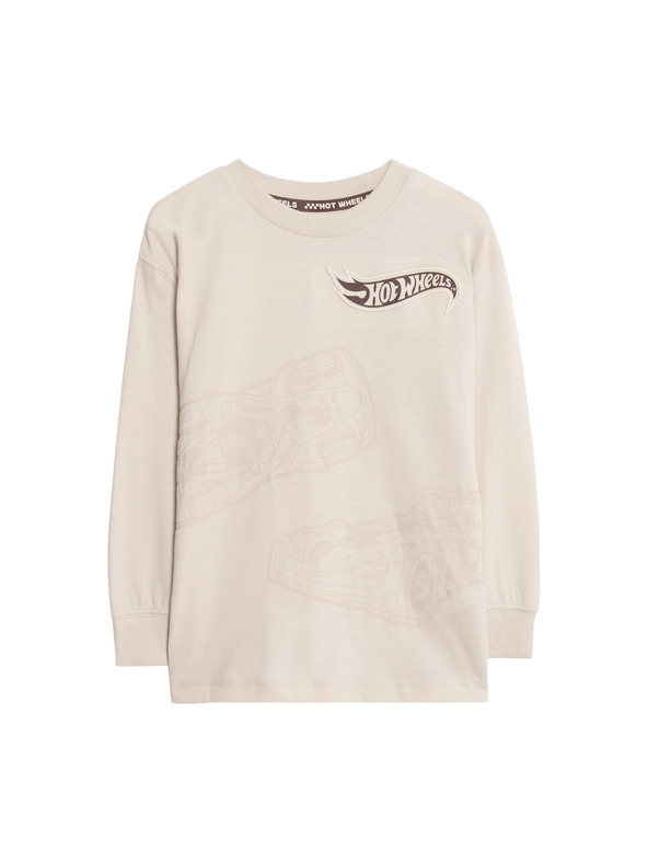 Marks & Spencer Top z motivom Hot Wheels™ iz čiste bombaževine (2–8 let) Marks & Spencer smetanova
